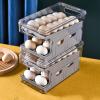 Egg Basket, Large Capacity Egg Container Automatic Egg Rolling Boxes Automatic Egg Rolling Double-Layer Egg Containers with Lid Suitable (Color : Orange) view 3