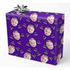 InterestPrint Personalized Wrapping Paper with Name #1 Papa Purple Customized Text Father's Day Wrap Paper for Dad from Dauhgter on Birthday Father's Day Gift Wrap view 1