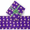 InterestPrint Personalized Wrapping Paper with Name #1 Papa Purple Customized Text Father's Day Wrap Paper for Dad from Dauhgter on Birthday Father's Day Gift Wrap view 2