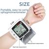 Blood Pressure Monitor, Irregular Heartbeat Detector, Automatic BP Monitor 90x2 Reading Memory and Large LCD Display, USB Charging, Adjustable Wrist Cuff, Ideal for Home and Hospital view 2
