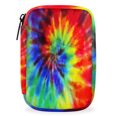 Rainbow Tie Dye Pill Case Weekly Medicine Organizer with Travel Bag Seven-Day Pill Box Vitamin Supplement Box Fish Oil Pills Holder