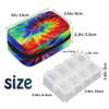 Rainbow Tie Dye Pill Case Weekly Medicine Organizer with Travel Bag Seven-Day Pill Box Vitamin Supplement Box Fish Oil Pills Holder view 2