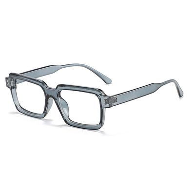 TUDEXX Stylish Square Reading Glasses, HD Blue Light Blocking Computer Goggles Reader, Anti Glare Flat Light Mirror (Color : Gray, Size : +0.00)