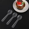 100PCS Plastic Sporks Disposable Individually Wrapped Spoons Forks Small Spork Mini Spoons Clear Plastic Sporks Disposable Utensils for Desserts Cakes Ice Cream for Party, Wedding, Picnics, Buffet view 3