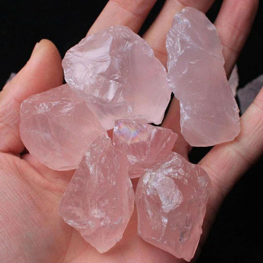 100g Pink Rose Quartz Natural Raw Rough Crystal Mineral Specimen Rock Stone