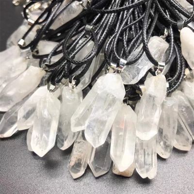 1Pcs Natural Irregular White Crystal Quartz Point Pendant Chakra Crystals Yoga DIY