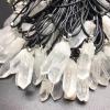 1Pcs Natural Irregular White Crystal Quartz Point Pendant Chakra Crystals Yoga DIY view 1