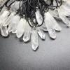 1Pcs Natural Irregular White Crystal Quartz Point Pendant Chakra Crystals Yoga DIY view 2