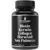 Biotin (5000mcg), Keratin, Collagen, Horsetail, Saw Palmetto  5-in-1 Hair Growth Supplement & Vitamins for Women & Men, DHT Blocker Capsules for Thinning - Hair Growth Vitamins view 1