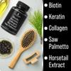Biotin (5000mcg), Keratin, Collagen, Horsetail, Saw Palmetto  5-in-1 Hair Growth Supplement & Vitamins for Women & Men, DHT Blocker Capsules for Thinning - Hair Growth Vitamins view 4