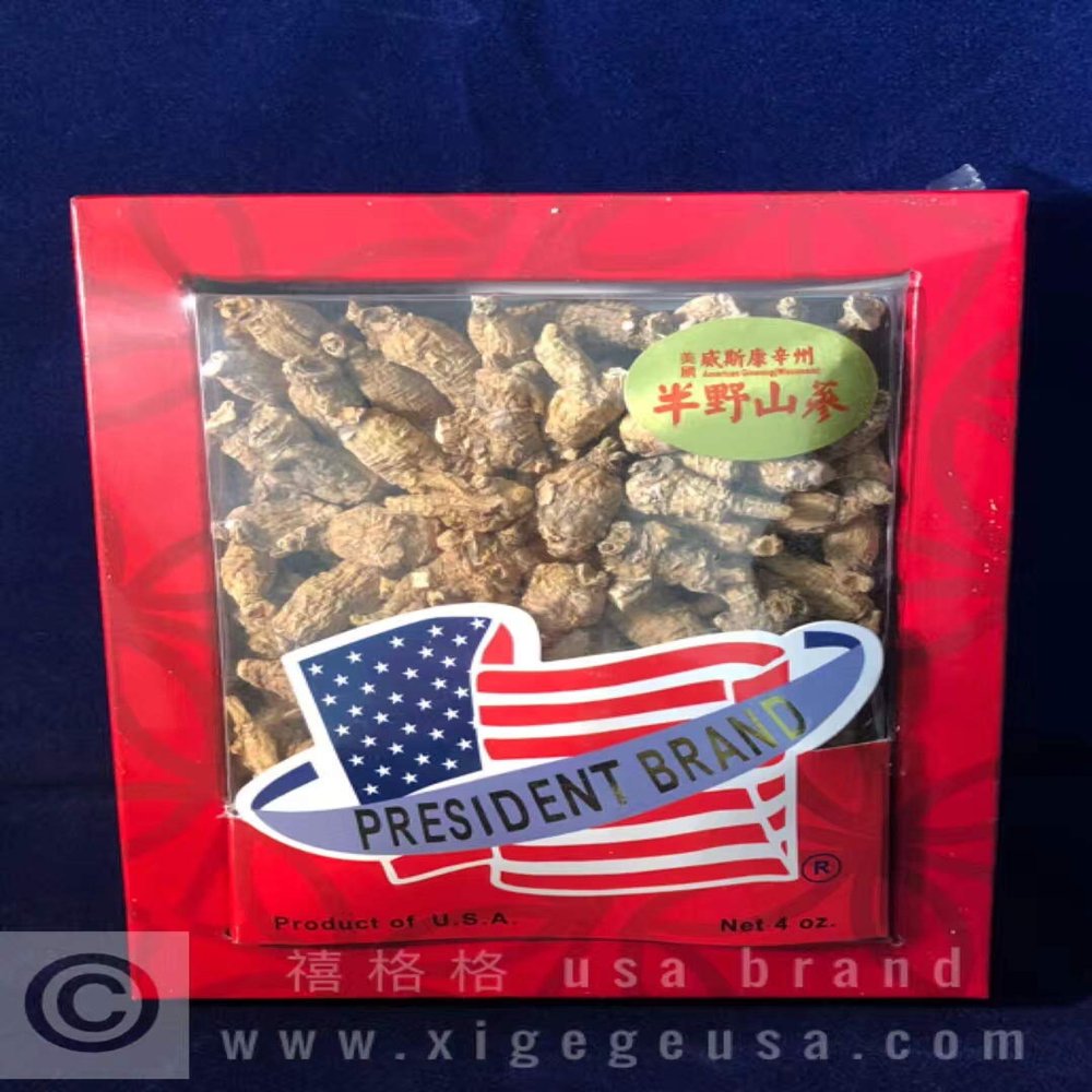 ameican Ginseng from Wisconsin Wild Ginseng Root #4 (4oz Round Roots)