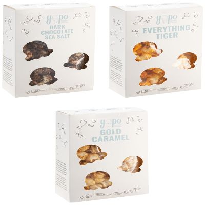 GoPo Gourmet Popcorn Sampler Variety Box Set | 3 Flavors | Air Popped | Snack Gift for All Ages (12 Flavor Boxes)