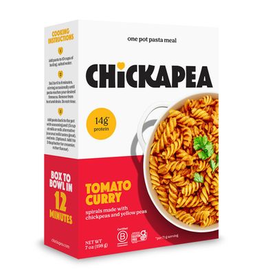 Chickapea One Pot Chickpea Pasta - Tomato Curry - 7 oz (Pack of 1)