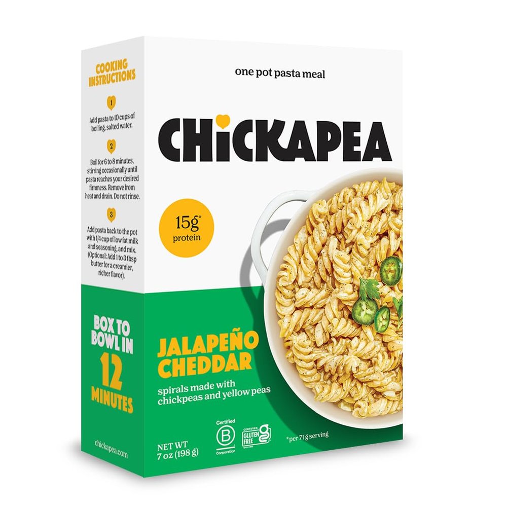 Chickapea One Pot Chickpea Pasta - White Cheddar with Jalapeno - 7 oz (Pack of 1)