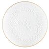 EcoQuality 13" inch Round Charger Hammered Translucent Clear Plastic Plates with Gold Rim - China Like Party Plates, Heavy Duty Large Disposable Dinner Salad Plate Weddings, Serveware (8 PACK) view 1