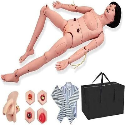 AMITVA Multi-Functional Human Anatomical Model Male and Female PVC Patient Nursing Manikin Can Do 24 Basic Nursing Operationss for Students Training Skills