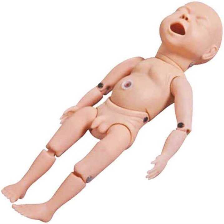 AMITVA Anatomically Life Size Baby Nursing Practice Simulator Newborn Male Baby Care Model, 52 CM