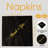 50 Thank You Guest Cocktail Napkins Disposable Paper Gold Foil Dinner Hand Napkin for Wedding Engagement Bridal Shower Holiday Anniversary Birthday Party Baby Shower Decorative Towels 3 Ply view 2