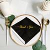 50 Thank You Guest Cocktail Napkins Disposable Paper Gold Foil Dinner Hand Napkin for Wedding Engagement Bridal Shower Holiday Anniversary Birthday Party Baby Shower Decorative Towels 3 Ply view 3