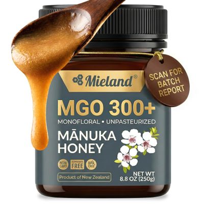 100% Certified Pure New Zealand Manuka Honey MGO 300+ | Raw Unpasteurized Natural Honey | Fully Traceable, Non-GMO, Glyphosate Free, Lab Tested (250g)