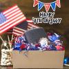 American Patriotic Red Blue Crinkle Cut Paper 1LB w/Star Confetti, Tissue Raffia Paper Filler Shred Strands for Gift Basket Boxes Craft Bedding, for President Election Independence Veterans Day view 4