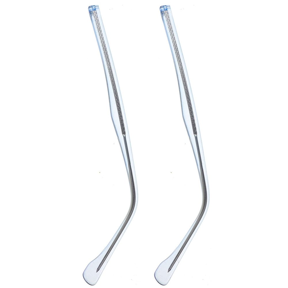 1 Pair Blue Metal Eyeglass Replacement Arms - Universal Glasses Legs for Eyeglasses & Sunglasses, Comfortable & Easy to Install