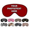 AMAPARK Personalized Sleeping Eye Mask for Wedding Birthday Anniversary Party Design Your Own Sleep Masks Add Photo Text Logo Customized Funny Gift, Dark Red view 1