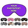 AMAPARK Custom Sleep Mask Add Your Own Design Personalized Photo Text Logo Soft Sleeping Masks for Men Women Wedding Anniversary Customized Gift, Blue Violet view 1
