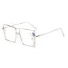 willochra Oversized square Reading Glasses Bling Rhinestone Magnified Blue Light Blocking Reader Glasses (silver, 0, multiplier_x) view 3