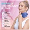Castor Oil Pack for Thyroid - Organic Castor Oil Neck Wrap, Reusable, Leak-Proof Design, Less Mess, Comfort Fit, Oil Not Included (Violet) view 2