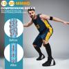 Hillban 2 Pair Plus Size Calf Zipper Compression Socks 15 to 20 Mmhg Open Toe Compression Stockings for Overweight Women Men(3 XL,Black, Nude) view 3