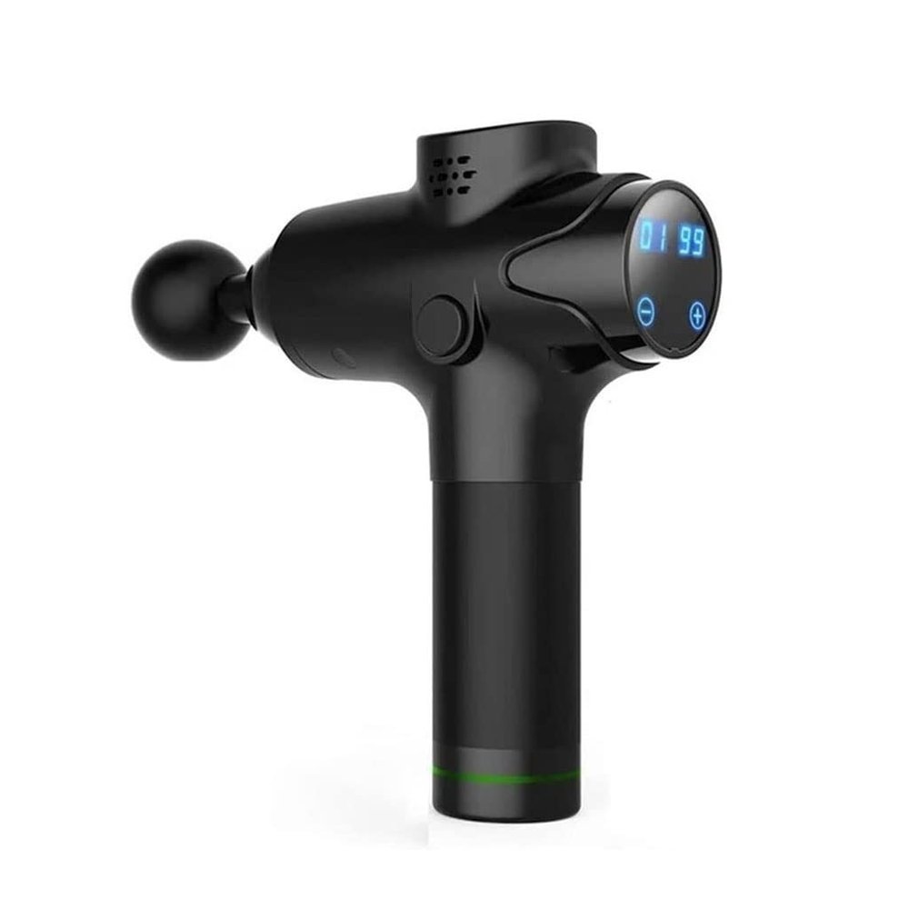 DABEDE Handheld Quiet Percussion Massager,Deep Tissue Handheld Massager, Back Muscle Soreness and Recovery for Athletes (Color : Black)