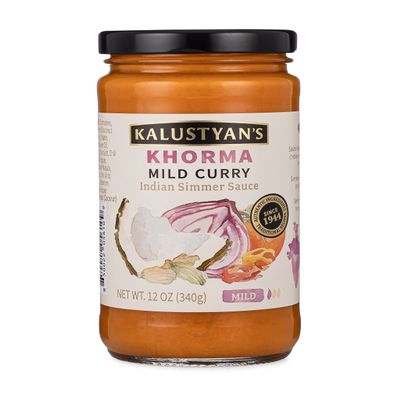 Mild Indian Curry Sauce  Korma-Style Coconut Simmer Sauce for Fast, Flavorful Indian Food - Ideal with Vegetables, Chicken, Paneer or Plant-Based Proteins