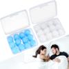 24 Pcs Silicone Ear Plugs for Sleeping, Soft Silicone Earplugs for Sleep, Noise Cancelling Reduction Earplugs for Swimming, Travel, Snoring, Concerts, Airplane, Motorcycle, Musicians, Blue/Clear view 1