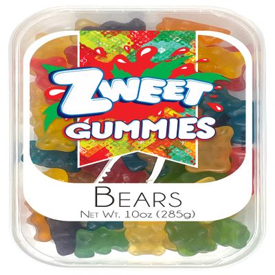 Zweet Gummy Bears 10 Ounce  Gummy Kosher Candy, Halal Candy  Resealable Pack of Gummy Bears Candy (10 Ounce)