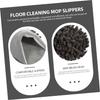 2 Pairs Slippers Foot Mop Shoes Floor Cleaning Shoes Cleaning Slipper Mopping House Accessories for Home Foot Cleaners Chenille Men and Women The Lazy Universal view 3