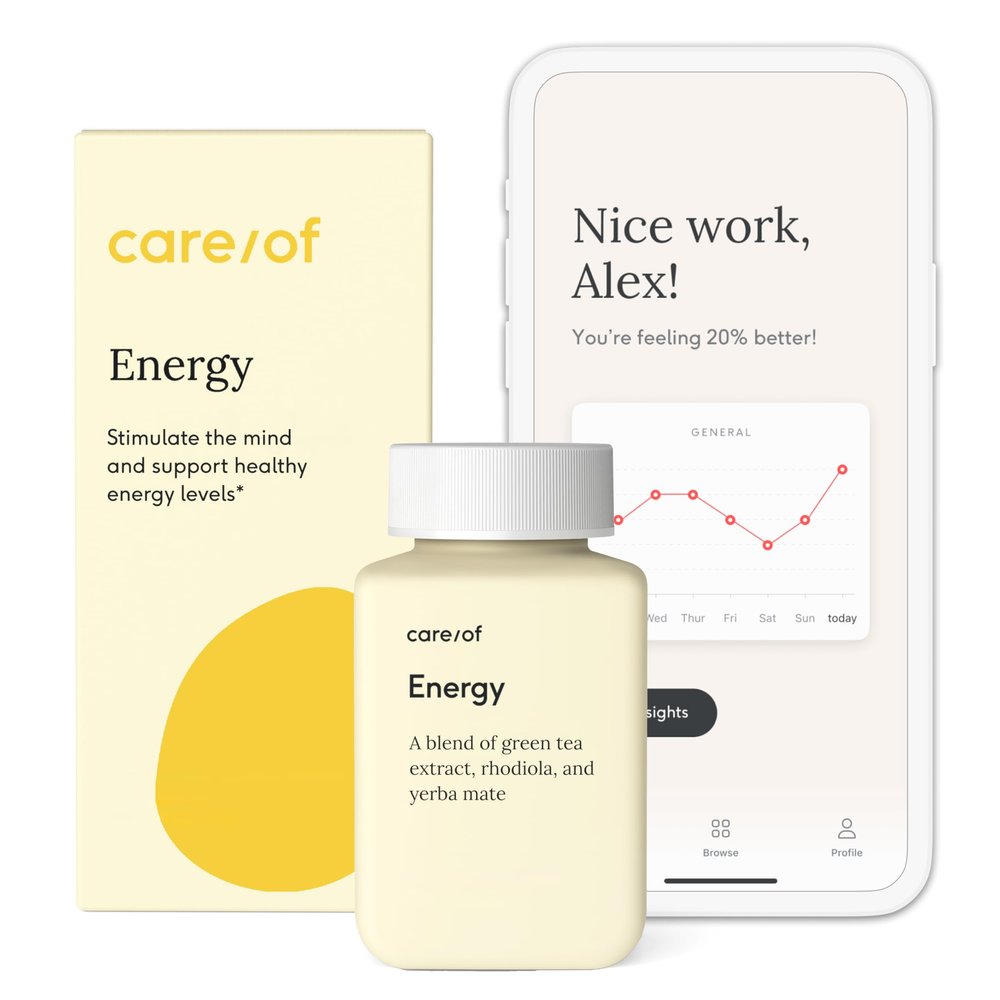 Care/of Natural Energy Supplements for Fatigue Vitamins for Energy and Tiredness for Women & Men, Energy Vitamins for Women for Healthy Energy, Energy Supplements for Women  30 Energy Pills