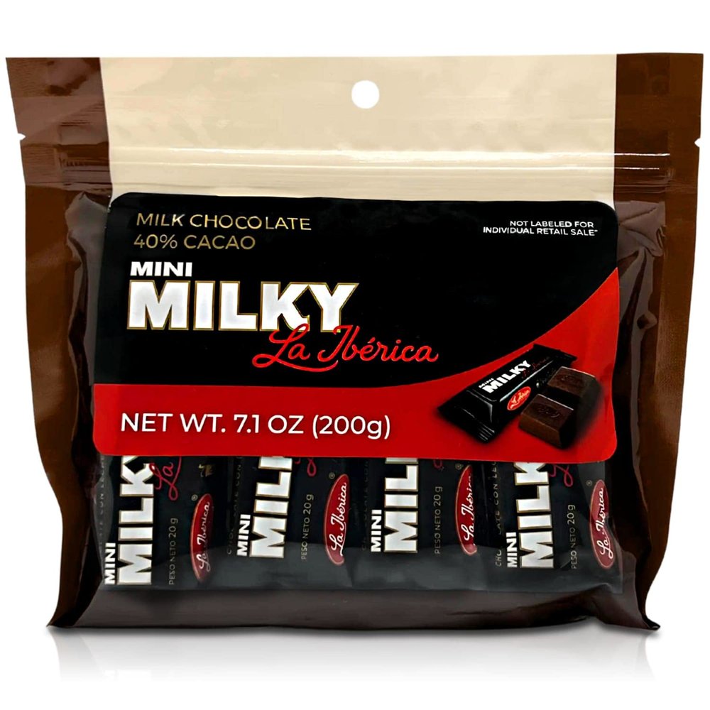 La Iberica Milky 10 Mini Barras Chocolate Peruano | 10 Peruvian Chocolates Mini Bars Milky Bag 40% Cocoa from Peru