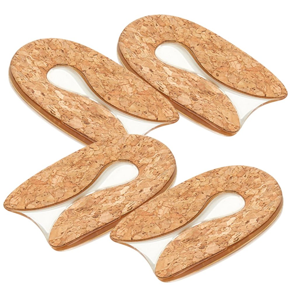 2 Pairs Transparent Heel Pad Heel Cups for Plantar Heel Cups for Heel Pain Heel Lift Silicone Heel Protector Heel Insoles Clear Heel Miss Pads Sole of Foot