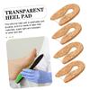 2 Pairs Transparent Heel Pad Heel Cups for Plantar Heel Cups for Heel Pain Heel Lift Silicone Heel Protector Heel Insoles Clear Heel Miss Pads Sole of Foot view 3
