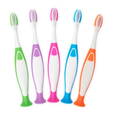 Tess Oral Health Kids Toddler Suction Cup Toothbrush Bulk - 12 Count - Fun and Effective Oral Care for Little Ones - BPA-Free, Colorful Designs, Ideal for 2-5 Year olds