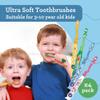 GuruNanda Kids Toothbrush with Suction Cup & Fun Animal Designs - Soft Bristles for Healthy Gums- Non-Slippery & Mess-Free Toothbrush, 3+ Age- 4 Count view 3