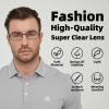 Autojouls 6-Pack Metal Reading Glasses Blue Light Blocking Spring Hinge Readers Lightweight Sturdy Comfortable, 3 Black 3 Gunmetal 2.0 x view 2