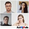 Autojouls 6-Pack Metal Reading Glasses Blue Light Blocking Spring Hinge Readers Lightweight Sturdy Comfortable, 3 Black 3 Gunmetal 2.0 x view 3