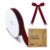 15 Yards Velvet Ribbon 1 Inch Single Face Red Velvet Ribbon Spool Prefect for Wedding, Ribbons for Gift Wrapping, Vintage Christmas Decor Tree Ornaments Wreath Hair Bows, Ribbons for Crafts view 1