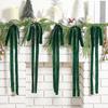 15 Yards Velvet Ribbon 1-1/2 Inch Single Face Green Velvet Ribbon Spool Prefect for Wedding, Ribbons for Gift Wrapping, Christmas Tree Ornaments Wreath Hair Bows, Ribbons for Crafts view 3