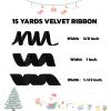 15 Yards Velvet Ribbon 3/8 Inch Single Face Black Velvet Ribbon Spool Prefect for Holiday Wedding, Ribbons for Gift Wrapping, Christmas Tree Ornaments Wreath Hair Bows, Ribbons for Crafts view 2