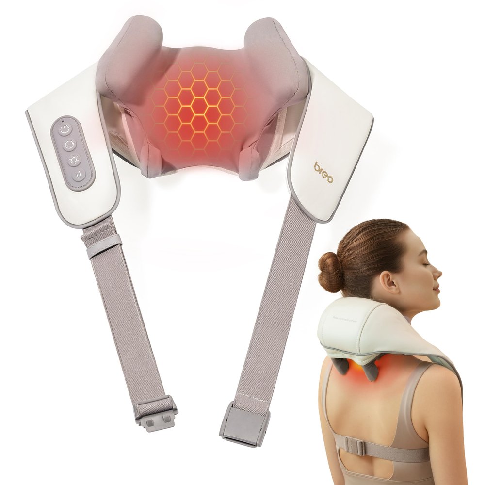Breo N5 Mini Neck Massager with Heat, Electric Massager for Neck and Shoulder, Deep Massage at Home, Muscle Relaxation Gifts