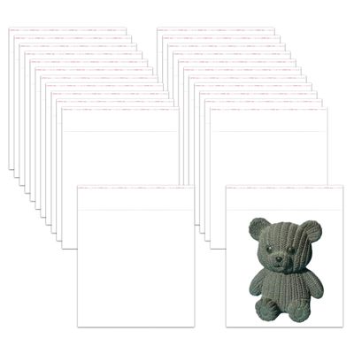 EachDusto Clear Self Adhesive Cellophane Bags 6 x 6 Self Stick Cello Bags 100pcs Square Sealable OPP Poly Glassine Bags 2mil for Snacks Coffee Beans Walnuts Fruit Pastry Mouse Toy Napkins