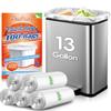 13 Gallon 100 Counts (fit 12-15 Gal) Strong Tall Kitchen Trash Bags Garbage Bags by RayPard, fit 50 Liter Waste Basket, Clear Trash Bags Can Liners for Home Office Bathroom Bedroom view 1